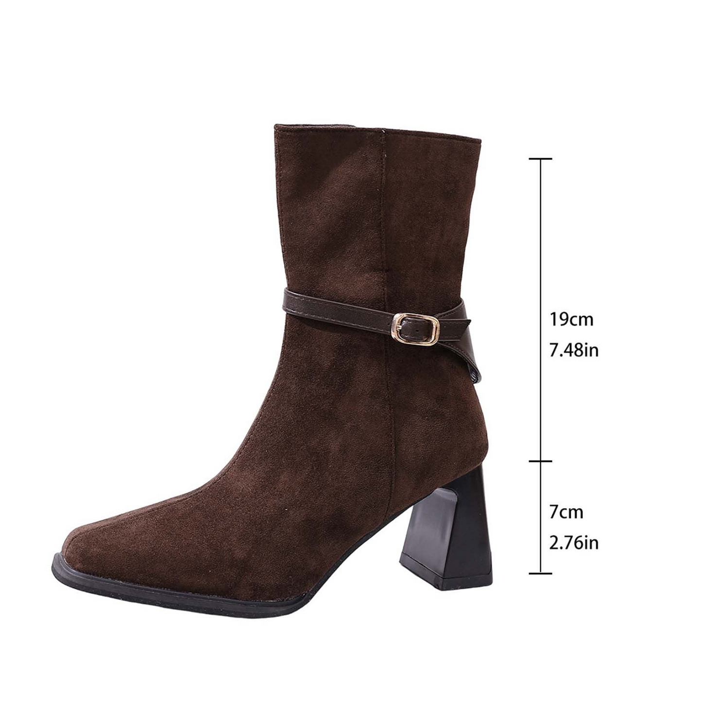 Botas Cortas de Mujer con Hebilla y Cierre