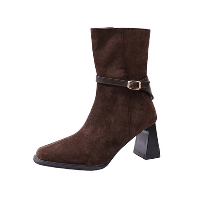 Botas Cortas de Mujer con Hebilla y Cierre